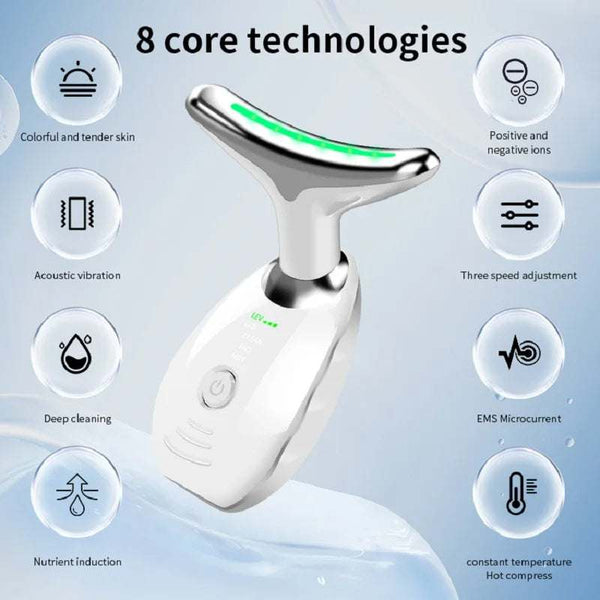 Neck Face Beauty Device LED Photon Therapy