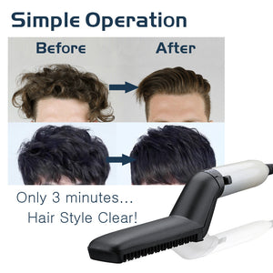 Electric Hair Straightener Brush, Beard Styler & Curling Comb