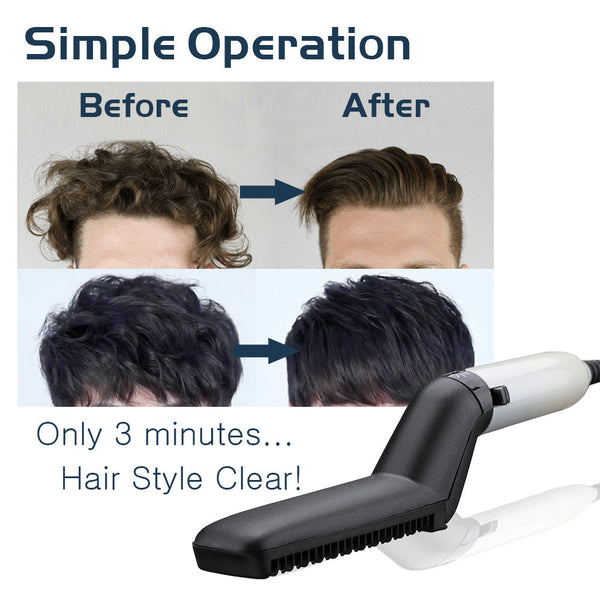 Electric Hair Straightener Brush, Beard Styler & Curling Comb