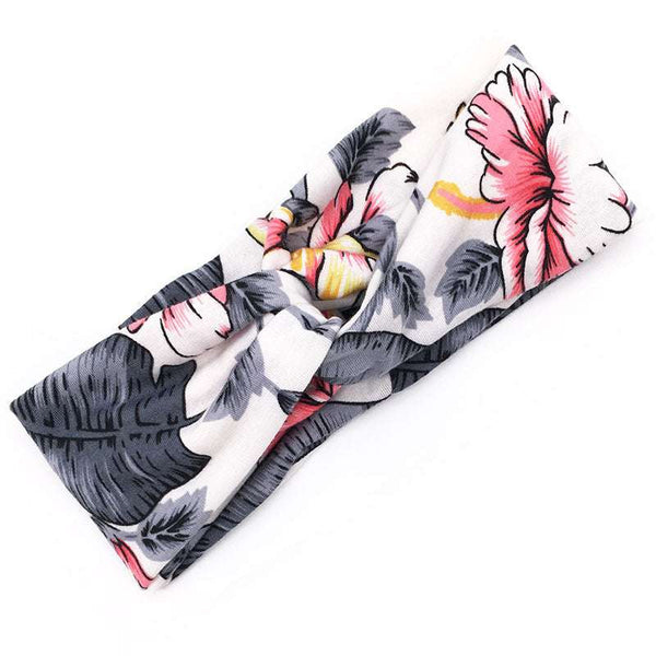 Floral Cross Hair Band