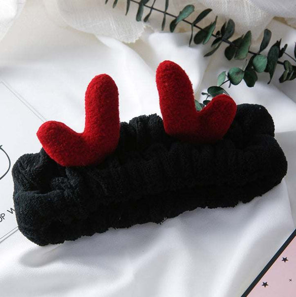Korean version of cute selling antlers wash face headband