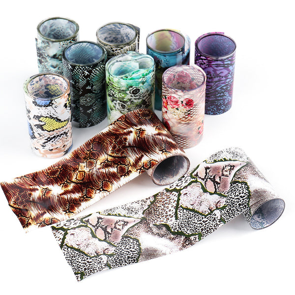 Nail Art Sticker Snake Skin Animal Grain Nail Star Paper Transfer Paper Laser Paper