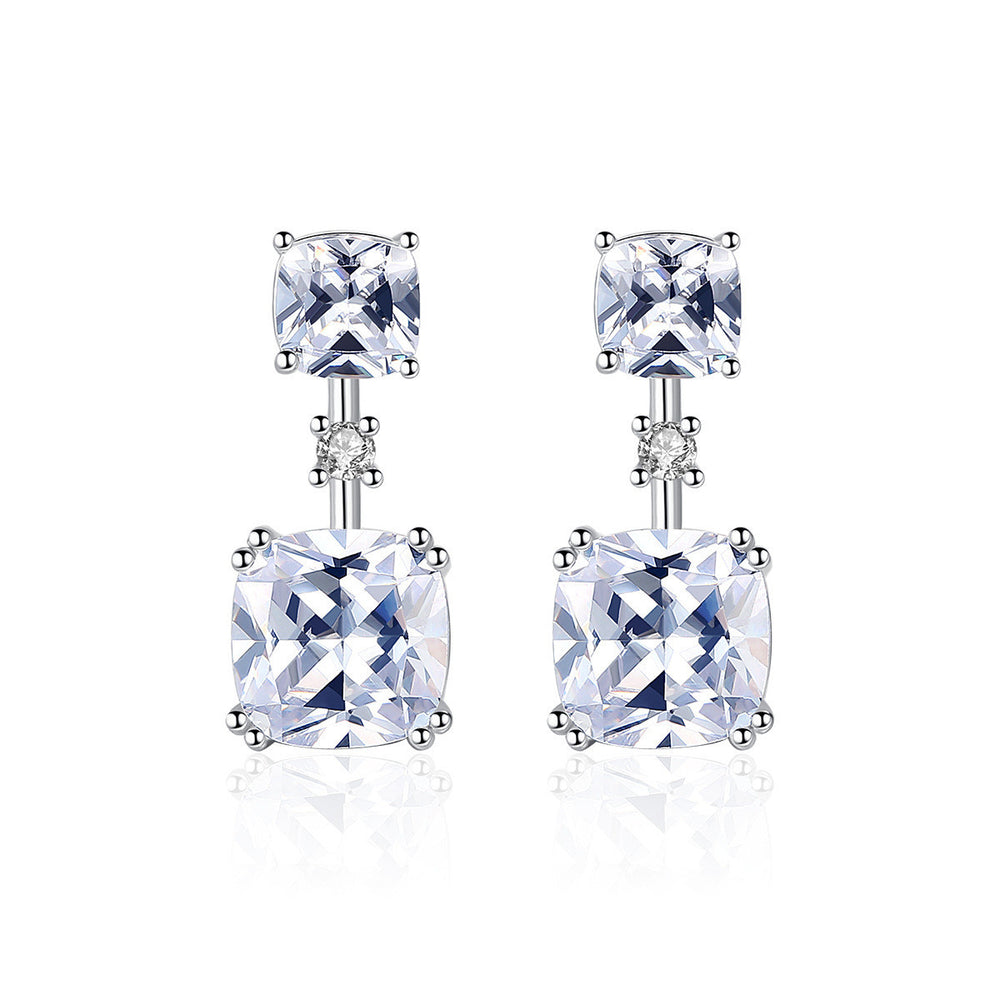White Gemstone Earrings Foreign Trade Hot Selling Sterling Silver Jewelry