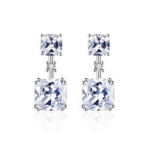 White Gemstone Earrings Foreign Trade Hot Selling Sterling Silver Jewelry