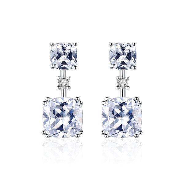 White Gemstone Earrings Foreign Trade Hot Selling Sterling Silver Jewelry