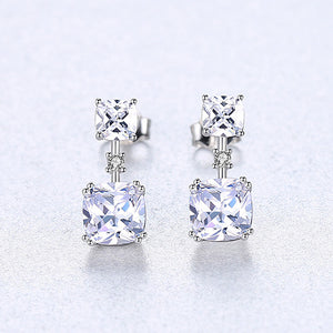 White Gemstone Earrings Foreign Trade Hot Selling Sterling Silver Jewelry