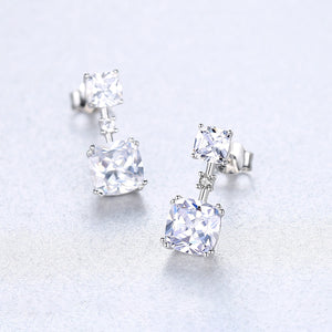 White Gemstone Earrings Foreign Trade Hot Selling Sterling Silver Jewelry