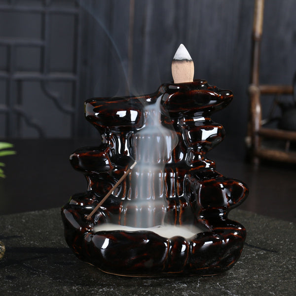 Backflow Incense Burner Backflow Incense Tower Incense Ceramic Incense Burner Ornaments