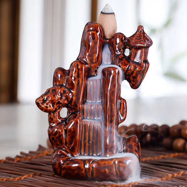 Backflow Incense Burner Backflow Incense Tower Incense Ceramic Incense Burner Ornaments