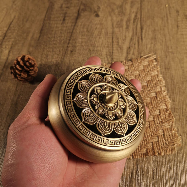 Ancient Incense Road Set All Copper Tower Mold Incense Scoop Ash