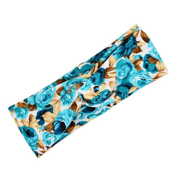 Floral Cross Hair Band