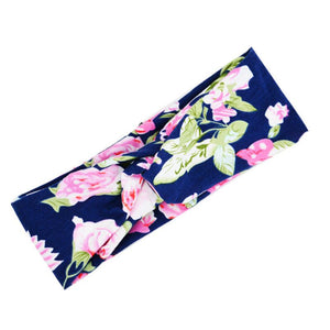 Floral Cross Hair Band
