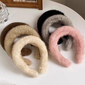 Maillard Fluffy Hair Band High-grade Headdress Face Wash Hair Fixer Wide-brimmed High Skull Hair Bundle