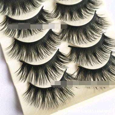 False eyelashes thick cross section five pairs