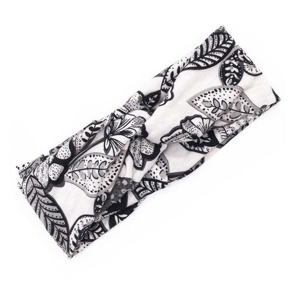 Floral Cross Hair Band