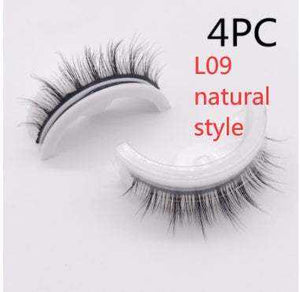 Reusable 3D Mink Lashes Natural False Eyelashes Self Adhesive Fake Glue Free Makeup Eyelash Extension Silk