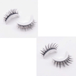 Reusable 3D Mink Lashes Natural False Eyelashes Self Adhesive Fake Glue Free Makeup Eyelash Extension Silk