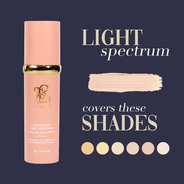 BOTAGUS Foundation 4 In 1-Light Spectrum, SPF 50,Flawless Cover