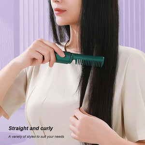 Professional Wireless Hair Straightener Curler CoProfessional Wireless Hair Straightener Curler Comb Fast Heating Negative Ion Straightening Curling Brush Hair Styling Toolsmb Tool