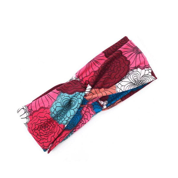 Floral Cross Hair Band