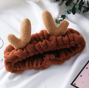 Korean version of cute selling antlers wash face headband
