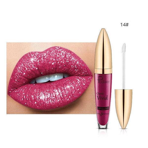 Pudaier Sip Glitter Flip Matte Shimmer Lip Gloss 