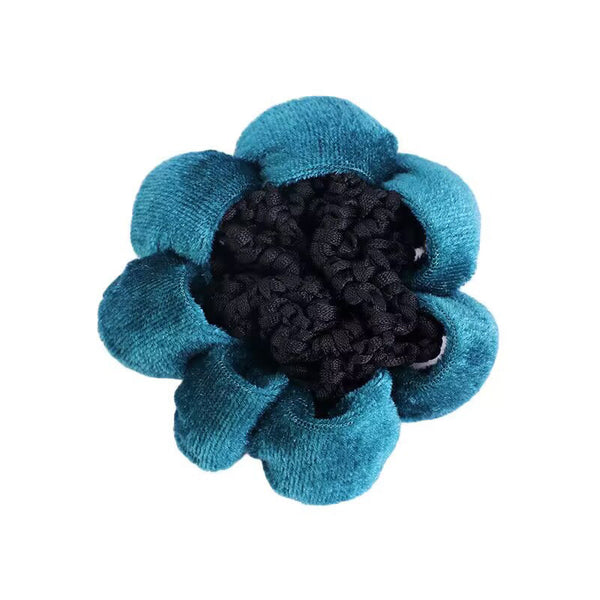 Solid Color Performance Dance Velvet Headband With Hair Mesh Bag