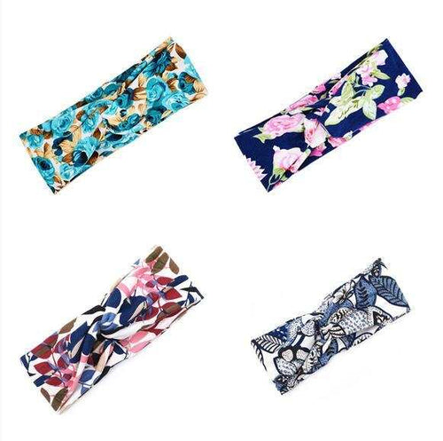 Floral Cross Hair Band