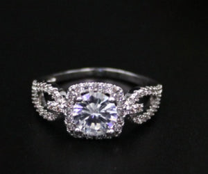 Europe and the United States hot zircon jewelry plated platinum gemstone jewelry trend ring