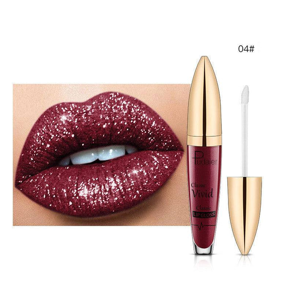 Pudaier Sip Glitter Flip Matte Shimmer Lip Gloss 