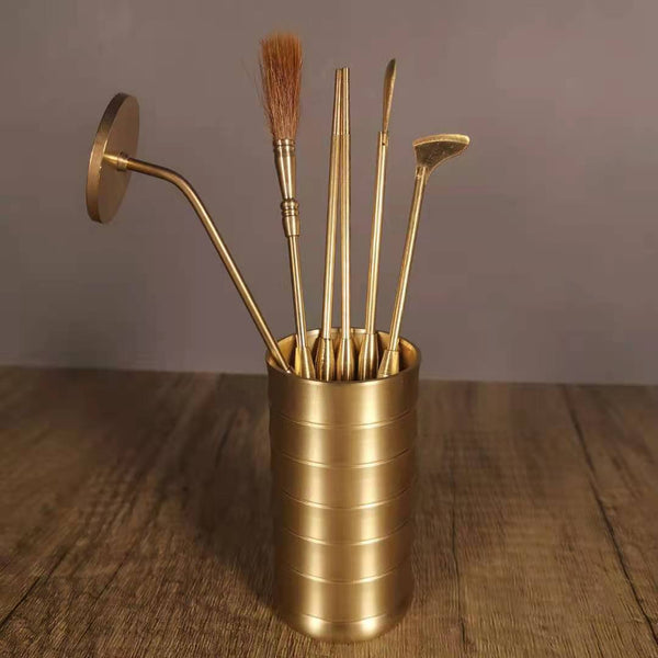 Ancient Incense Road Set All Copper Tower Mold Incense Scoop Ash