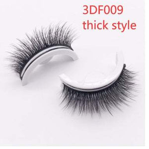 Reusable 3D Mink Lashes Natural False Eyelashes Self Adhesive Fake Glue Free Makeup Eyelash Extension Silk