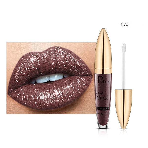 Pudaier Sip Glitter Flip Matte Shimmer Lip Gloss 